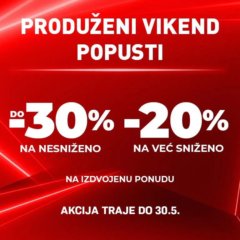 Produženi vikend popusti 26.-30.5.